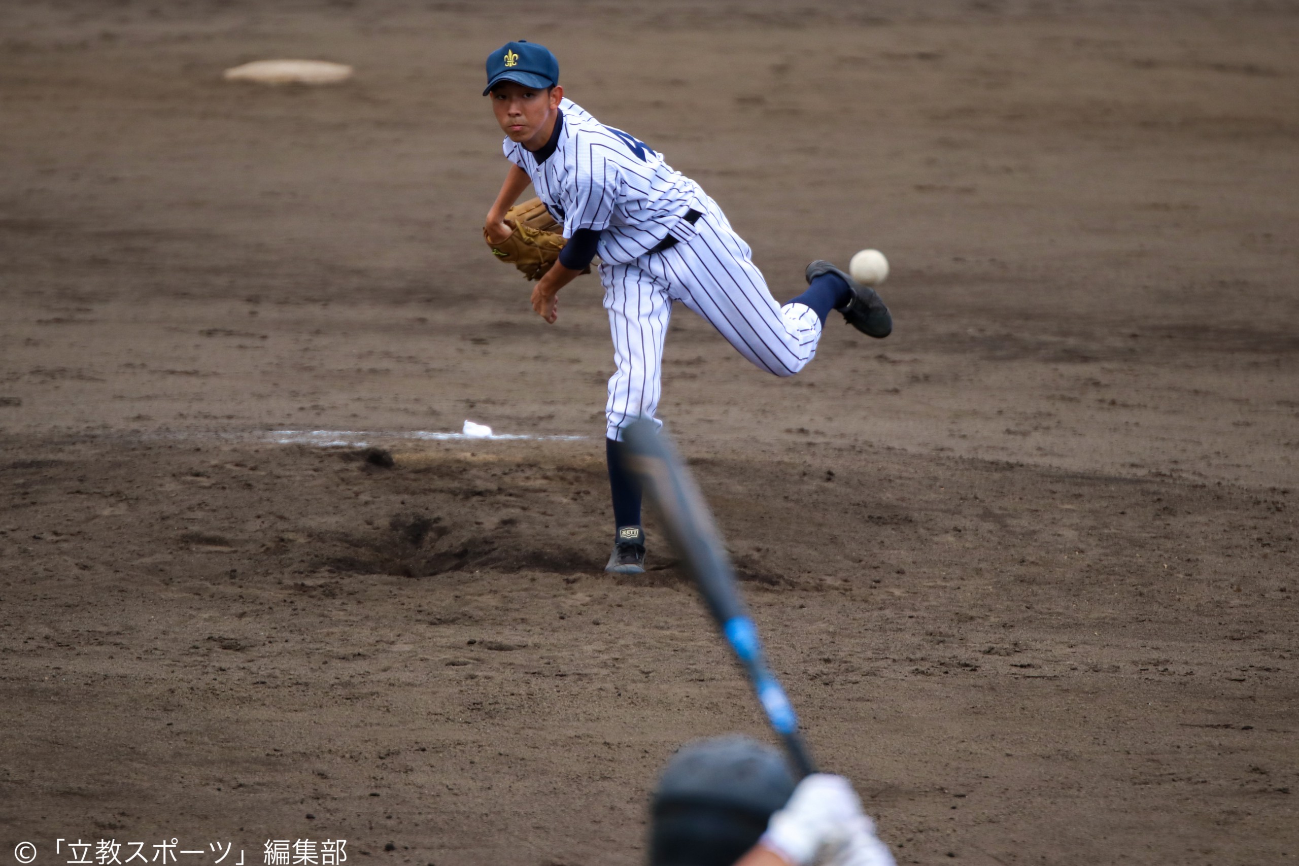 この試合１年生で唯一登板した石川（コ１）